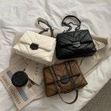 Women's Chain Leather Cross-Body Bag