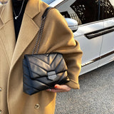 Women's Chain Leather Cross-Body Bag