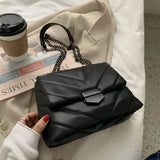 Women's Chain Leather Cross-Body Bag