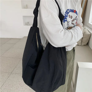 Women's Nylon Shoulder Bag Casual Totes Large Capacity Retro Shopping Bag
