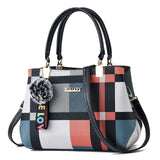 Plaid Handbag Large Capacity Shoulder Messenger Bag