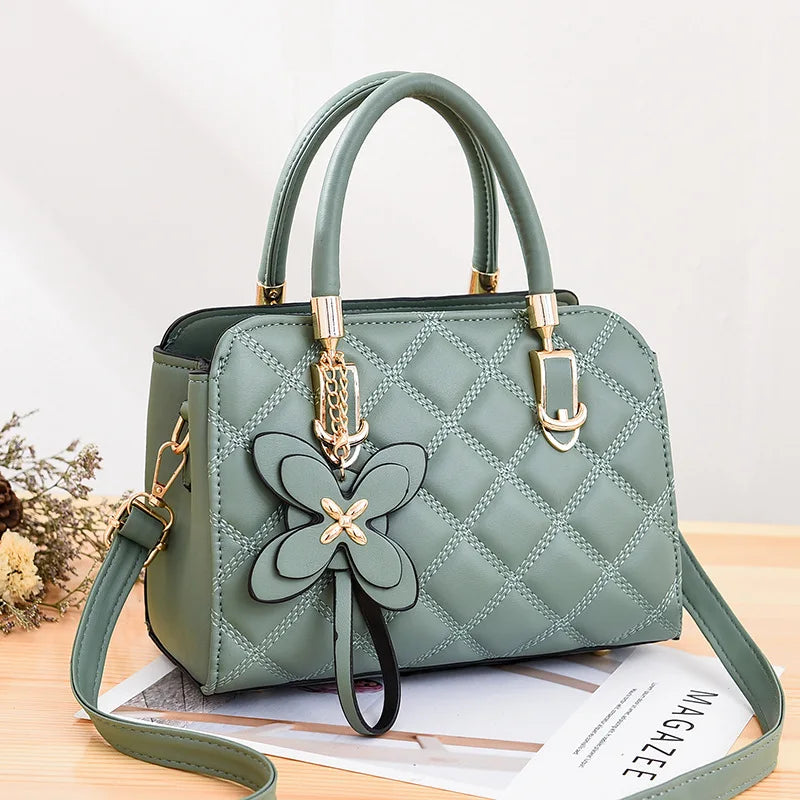 Women's Rhombus Portable Small Square Bag Shoulder Messenger Bag