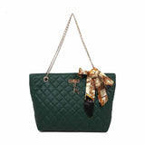 Women's Embroidered Chain One-shoulder Tote Bag