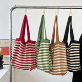 Dragon Fruit Knit Shoulder Bag Handbag Tote