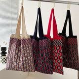 Dragon Fruit Knit Shoulder Bag Handbag Tote