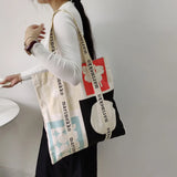 Canvas Shoulder Bag Women's Tote Messenger Bag On Offer