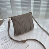 Women's Shoulder Bag PU Leather Tassel Messenger Phone Bag