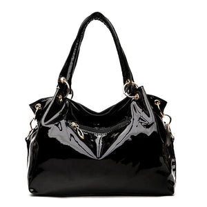 Women's Shoulder Bag PU Leather Ladies Sequined Patent Handbag
