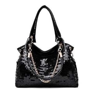 Women's Sequined PU Leather Shoulder Bag