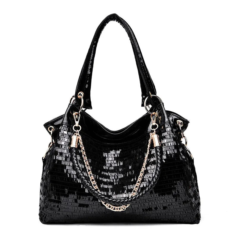 Women's Sequined PU Leather Shoulder Bag