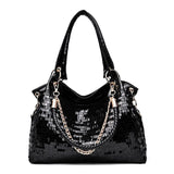 Women's Sequined PU Leather Shoulder Bag