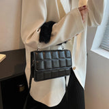 Women's Lattice Crossbody Shoulder Bag Plush Emboss Handbag