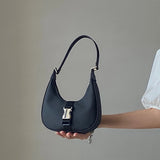 Women's PU Leather Armpit Shoulder Bag Casual Chain Handbag