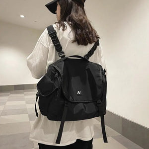 Women's Techwear Gothic School Backpacks Rucksack Mochila