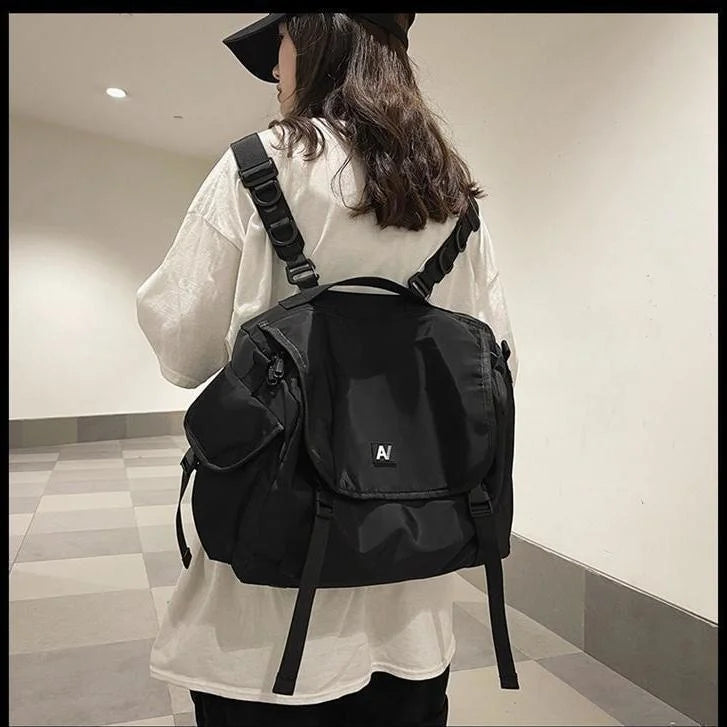 Women's Techwear Gothic School Backpacks Rucksack Mochila