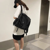 Women's Techwear Gothic School Backpacks Rucksack Mochila
