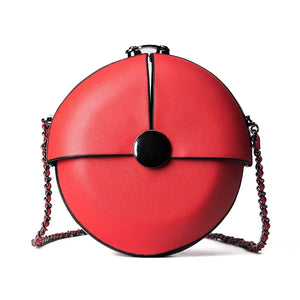 Women's Personality Lock Leather Shoulder Bag