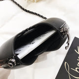 Women's Personality Lock Leather Shoulder Bag