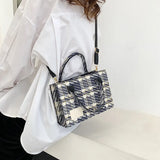 Women's Plaid Shoulder Crossbody Bag Spring Summer Graceful