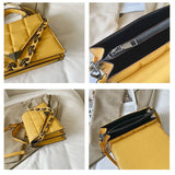 Plaid Vintage PU Leather Underarm Flap Handbag for Women