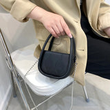 Women's Small Pu Leather Handbag Metal Chain Messenger Purse Mini Bag
