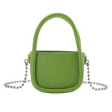 Women's Small Pu Leather Handbag Metal Chain Messenger Purse Mini Bag