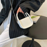 Women's Small Pu Leather Handbag Metal Chain Messenger Purse Mini Bag