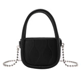 Women's Small Pu Leather Handbag Metal Chain Messenger Purse Mini Bag
