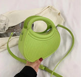 Women's Pu Solid Shoulder Messenger Handbag Saddle Waist Bag