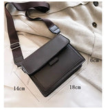 Women's Retro Brown Messenger Bag Casual Shoulder PU Leather Handbag