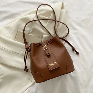 Retro Spring Bucket Small Casual Shoulder Crossbody Bag For Women
