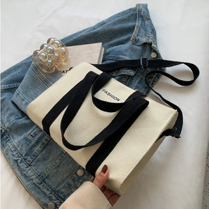 Canvas Reusable Shoulder Tote Crossbody Bag