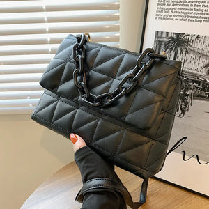 Acrylic Chain Rhombus Shoulder Crossbody Bag for Women