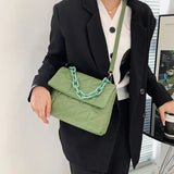 Acrylic Chain Rhombus Shoulder Crossbody Bag for Women