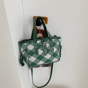 Rhombus Shoulder Crossbody Tote Bag for Women
