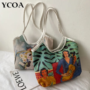 Women's Canvas Shopper Bag, High Capacity