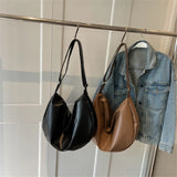 Soft Leather Big Totes Solid Crossbody Shoulder Bags for Women