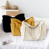 Large Capacity Canvas Shoulder Bag for Women, Casual Tote Handbag, Mom's Gift