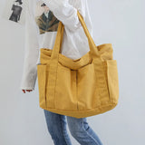 Large Capacity Canvas Shoulder Bag for Women, Casual Tote Handbag, Mom's Gift