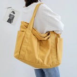 Large Capacity Canvas Shoulder Bag for Women, Casual Tote Handbag, Mom's Gift