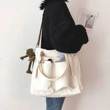 Waterproof Nylon Shopper Handbag - Large Capacity Tote