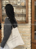 Vintage Letter Art Women Handbags Shoulder Tote Bags Large Capacity