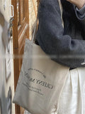 Vintage Letter Art Women Handbags Shoulder Tote Bags Large Capacity