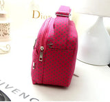 Canvas Geometric Pattern Small Square Bag Zipper Shoulder Diagonal Ladies Casual