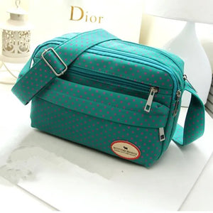 Canvas Geometric Pattern Small Square Bag Zipper Shoulder Diagonal Ladies Casual