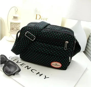 Canvas Geometric Pattern Small Square Bag Zipper Shoulder Diagonal Ladies Casual