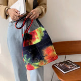 Women's Winter Knitting Shoulder Bag Large Capacity Shopper Handbag