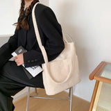 Women's Winter Knitting Shoulder Bag Large Capacity Shopper Handbag