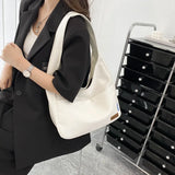 Canvas Messenger Handbags Solid School Crossbody Large Capacity Tote Shoulder Ba