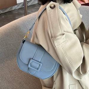 Vintage Pu Leather Shoulder Bag for Women Handbag